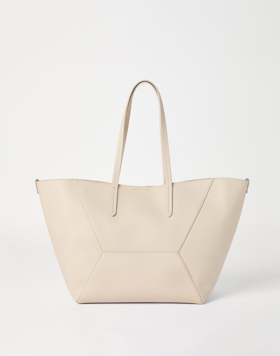 Сумка BC Duo из телячьей кожи Слоновая Кость Женщина - Brunello Cucinelli