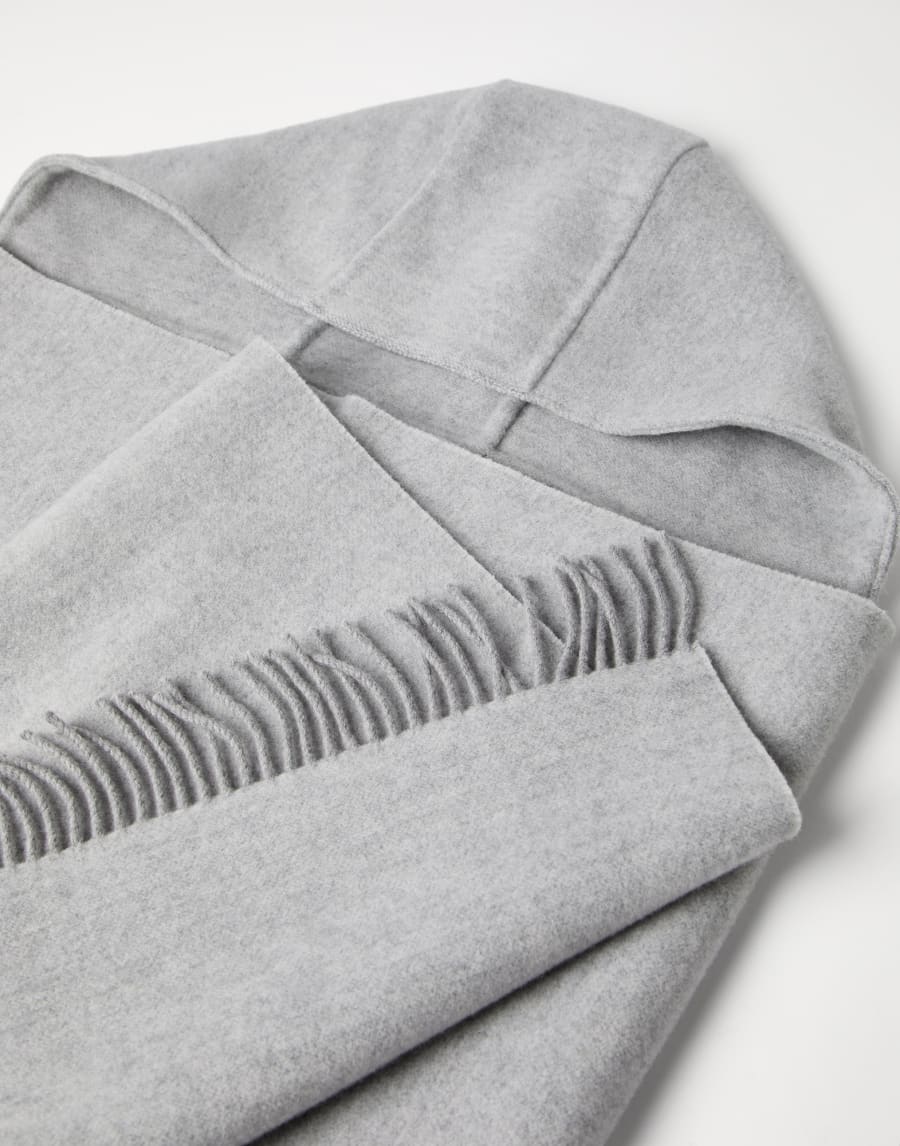 Шарф из трикотажа с капюшоном Светло-Серый Женщина - Brunello Cucinelli