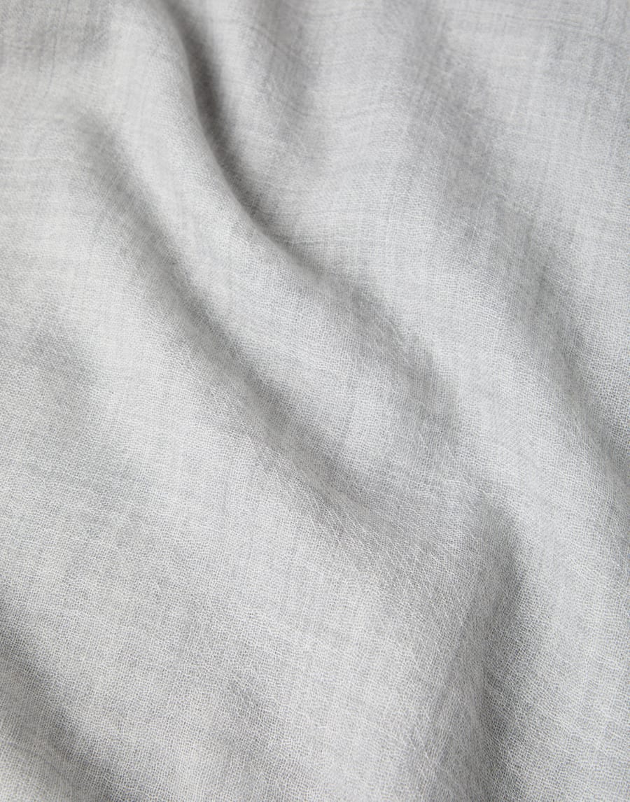 Cashmere and silk scarf Light Grey Woman - Brunello Cucinelli
