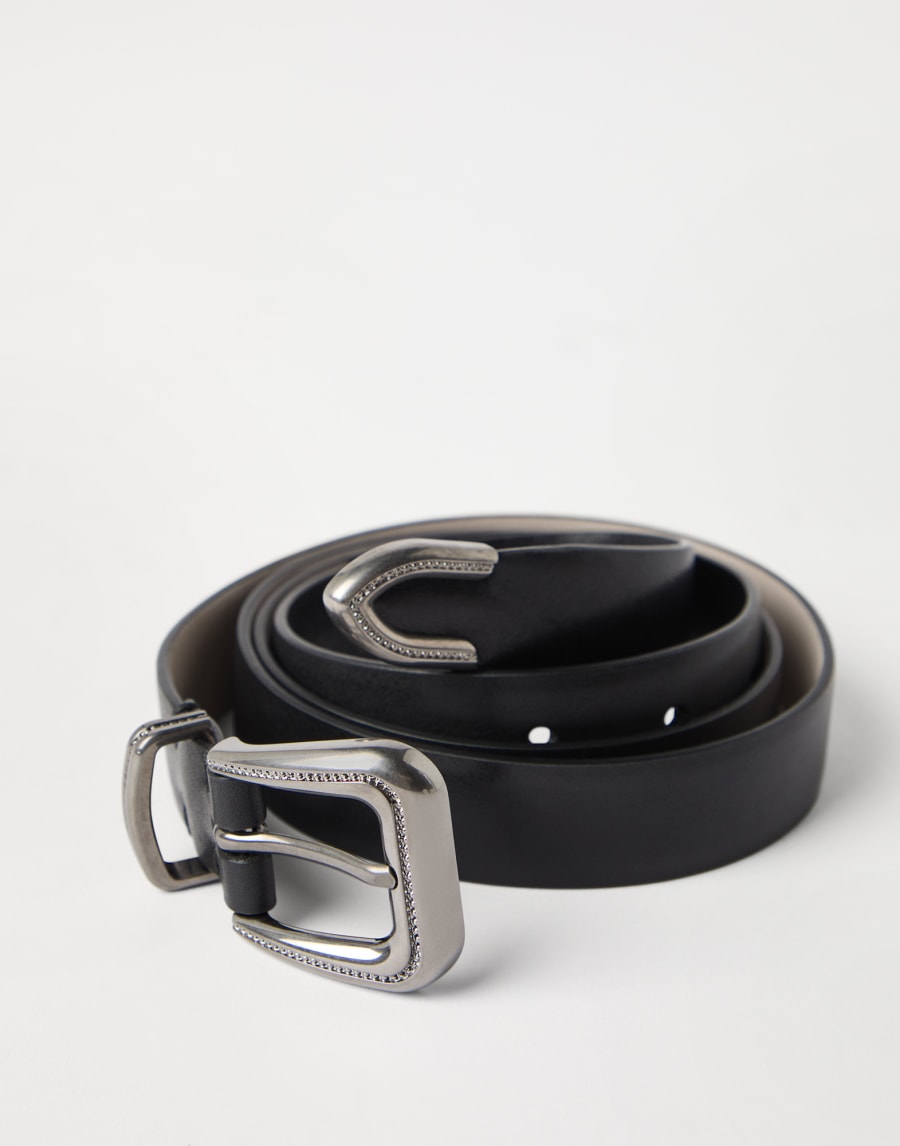 Vachetta belt with monili Black Woman - Brunello Cucinelli