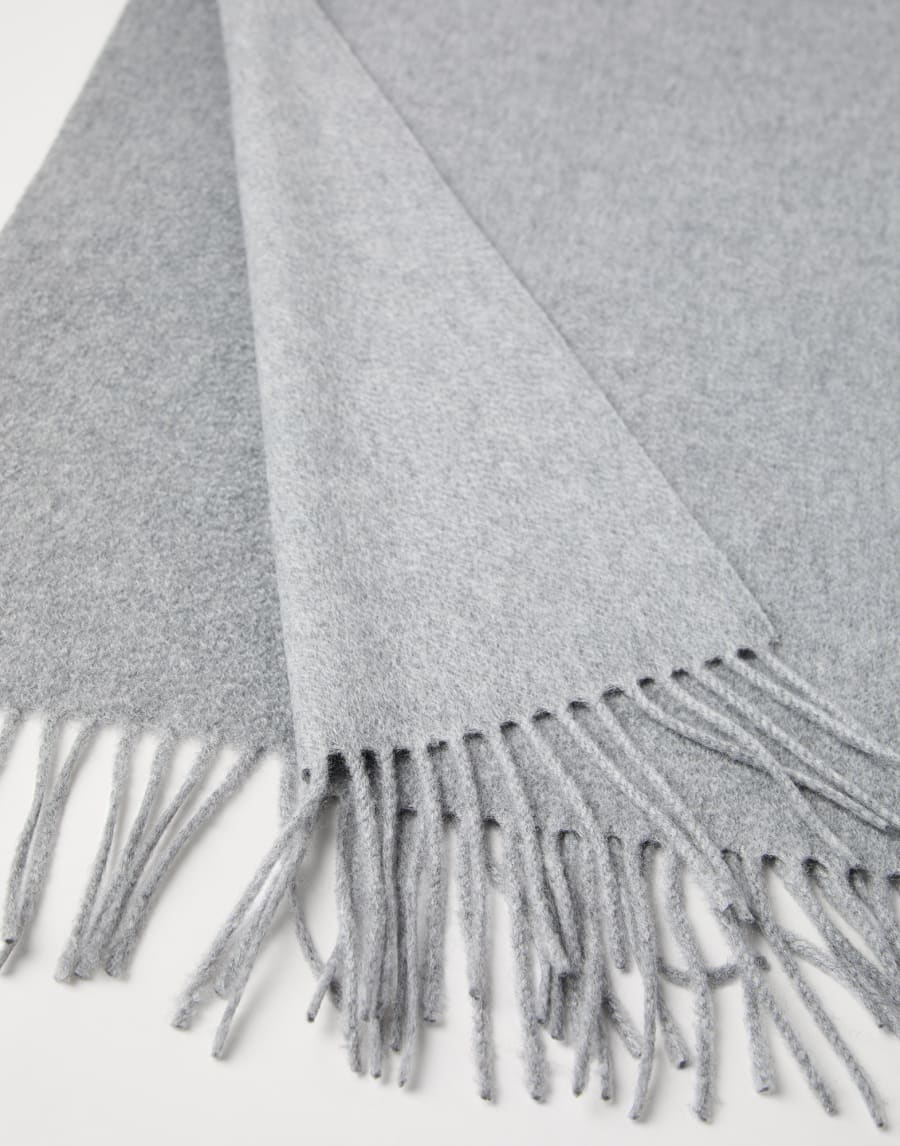 Шарф из двойного трикотажа Светло-Серый Женщина - Brunello Cucinelli