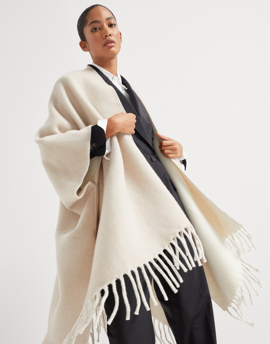 Double knit poncho Panama Woman - Brunello Cucinelli