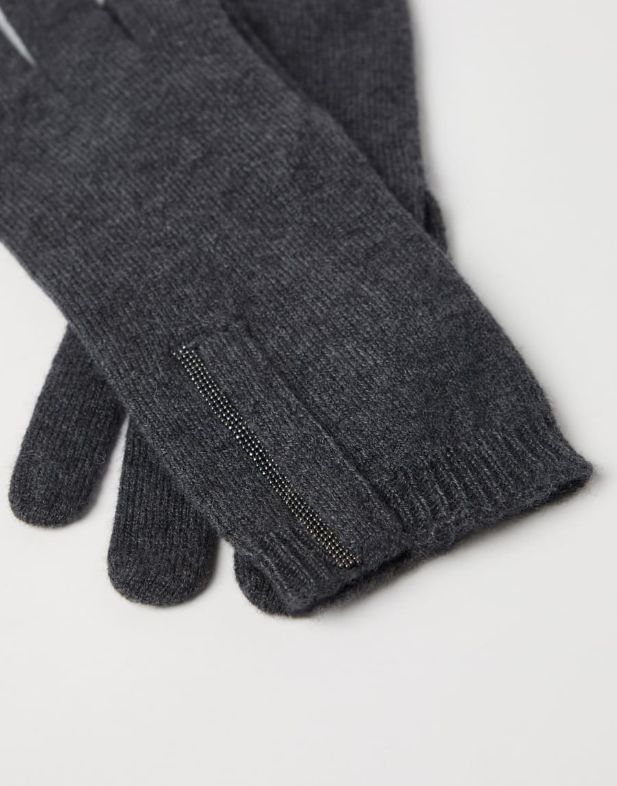 Knit gloves Anthracite Woman - Brunello Cucinelli