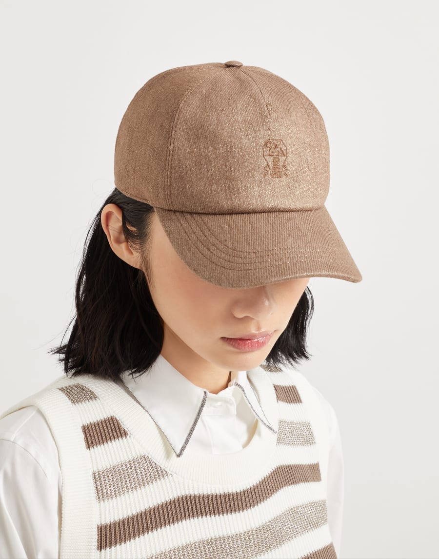 ロゴ入り ベースボールキャップ ベージュ レディース - Brunello Cucinelli