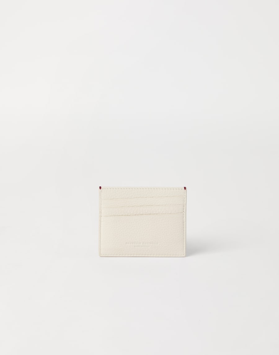 Calfskin card case Ivory Man - Brunello Cucinelli