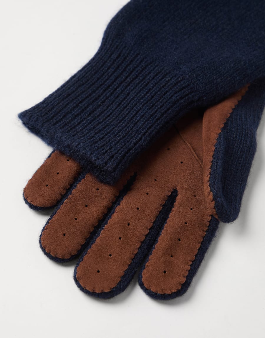 羊绒手套 海军蓝 男款 - Brunello Cucinelli