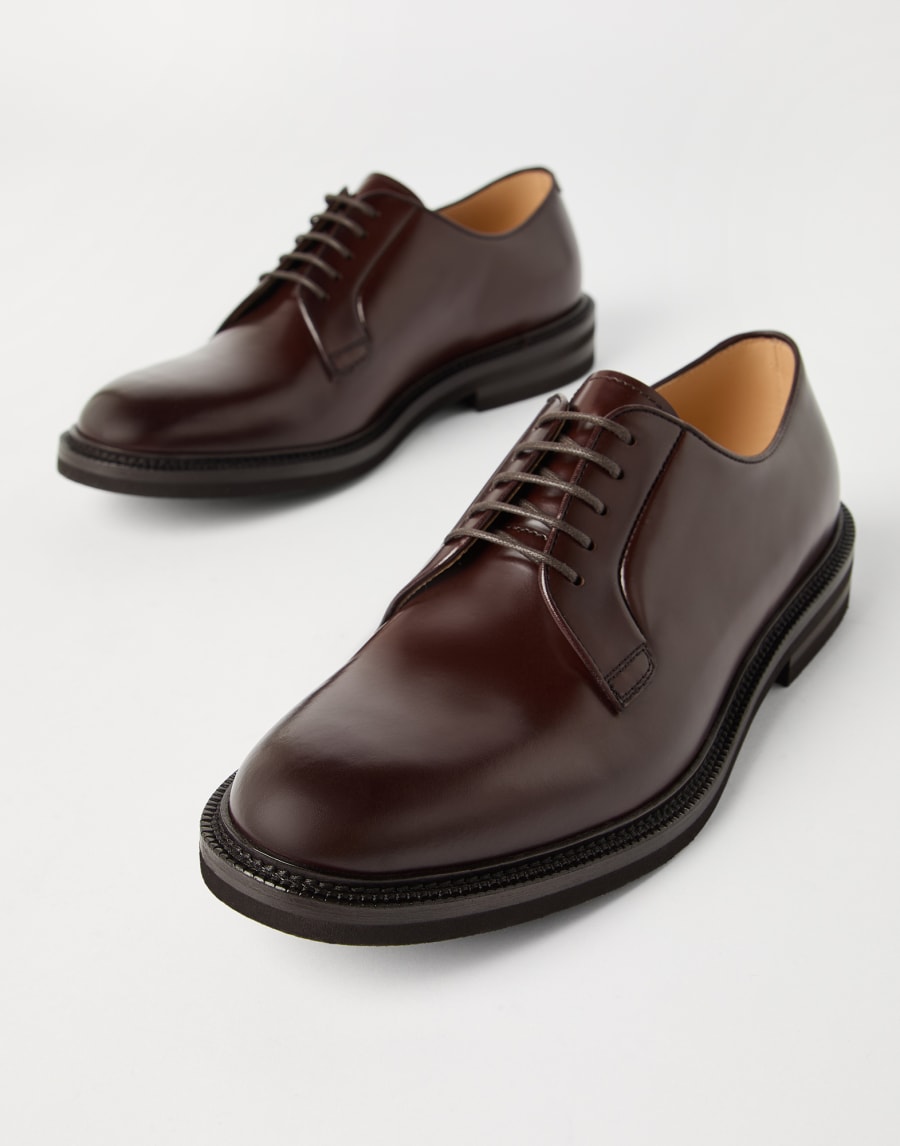 Calfskin derby Chestnut Man - Brunello Cucinelli