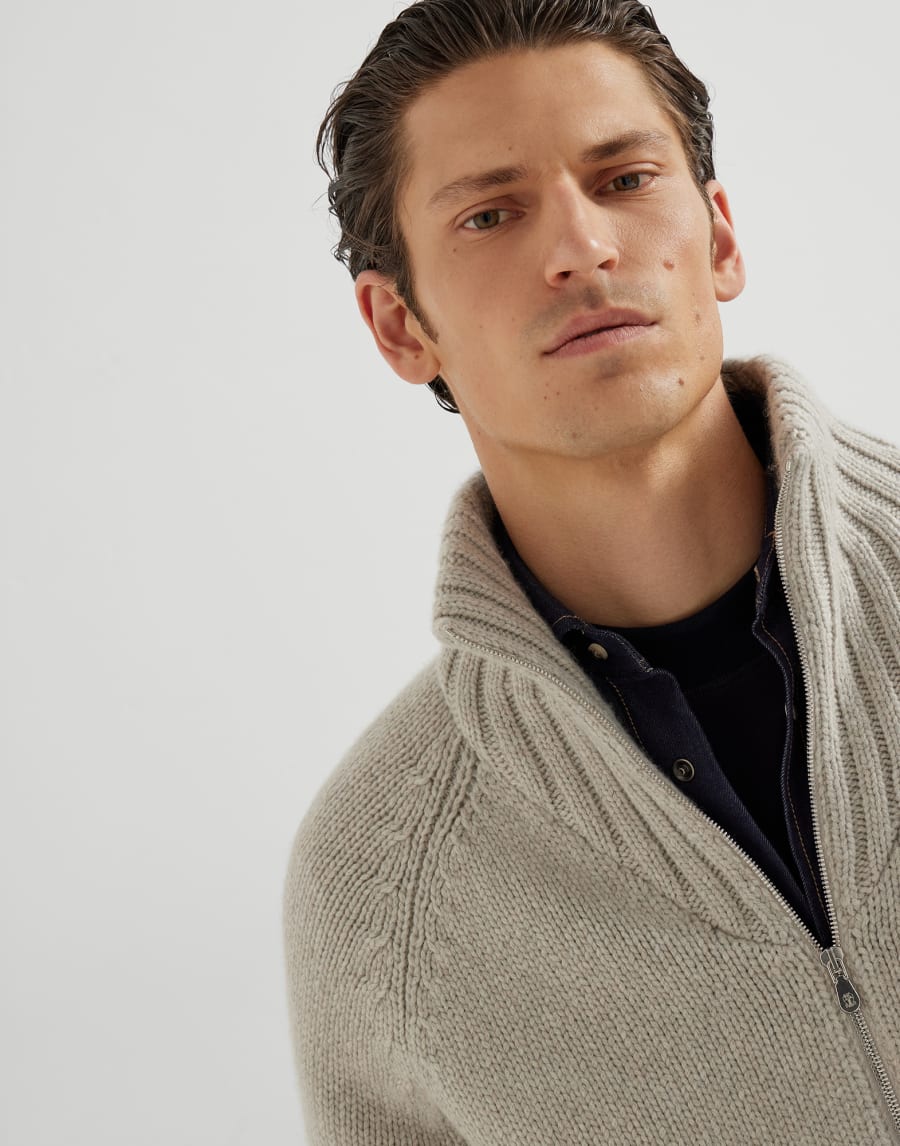 Knit jacket with padding Salt Man - Brunello Cucinelli