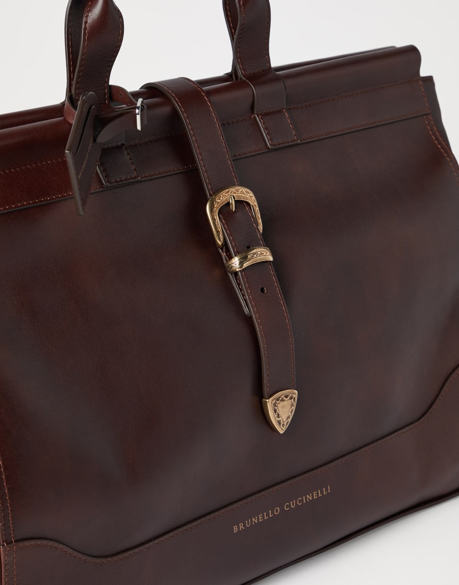 Leather bag Burgundy Man - Brunello Cucinelli