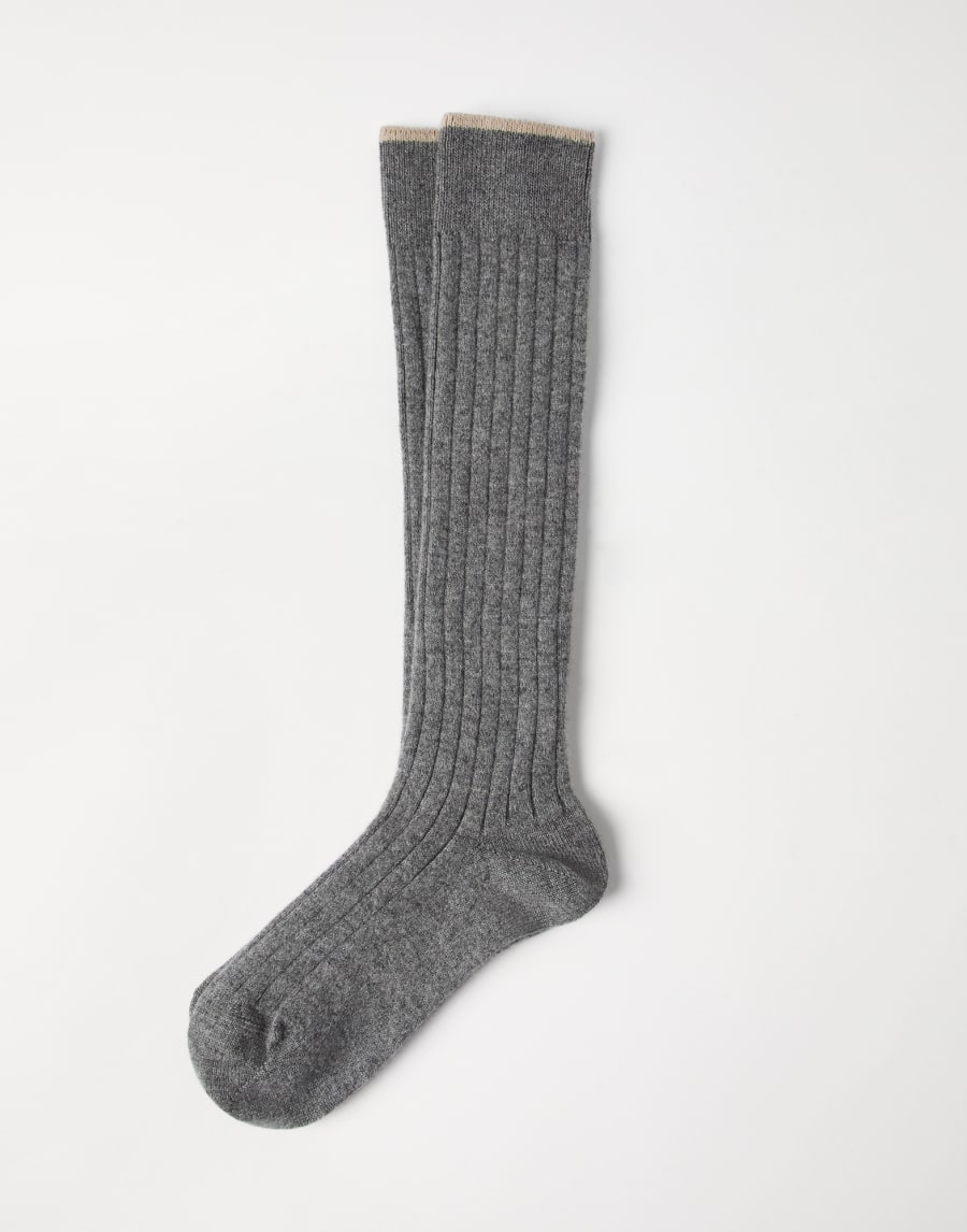 Rib knit socks Dark Grey Man - Brunello Cucinelli