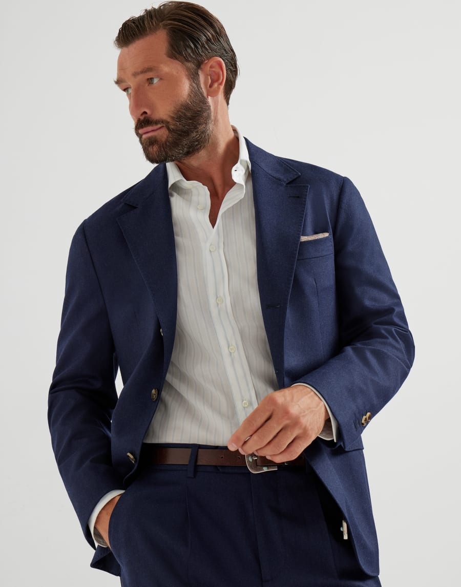Striped shirt White Man - Brunello Cucinelli