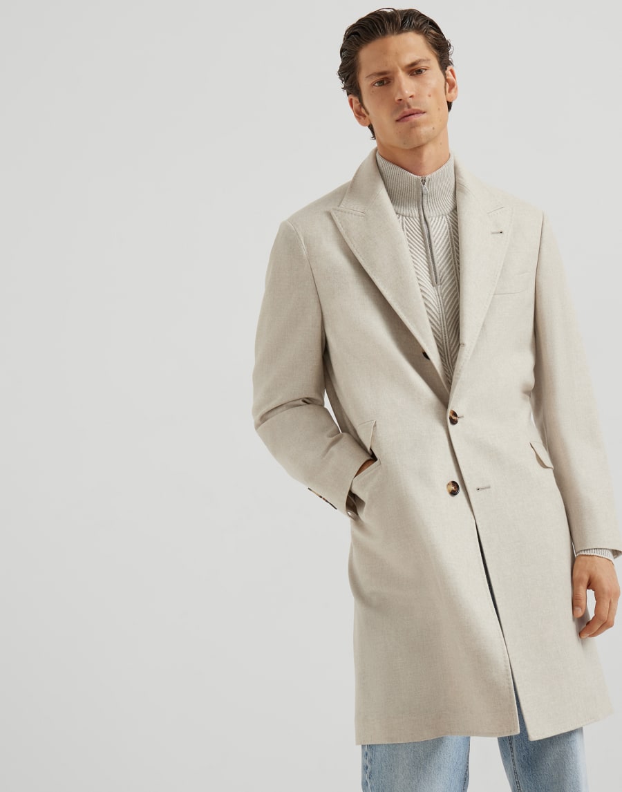 Cashmere coat Sand Man - Brunello Cucinelli