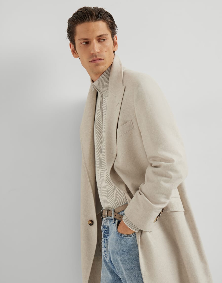 Cashmere coat Sand Man - Brunello Cucinelli