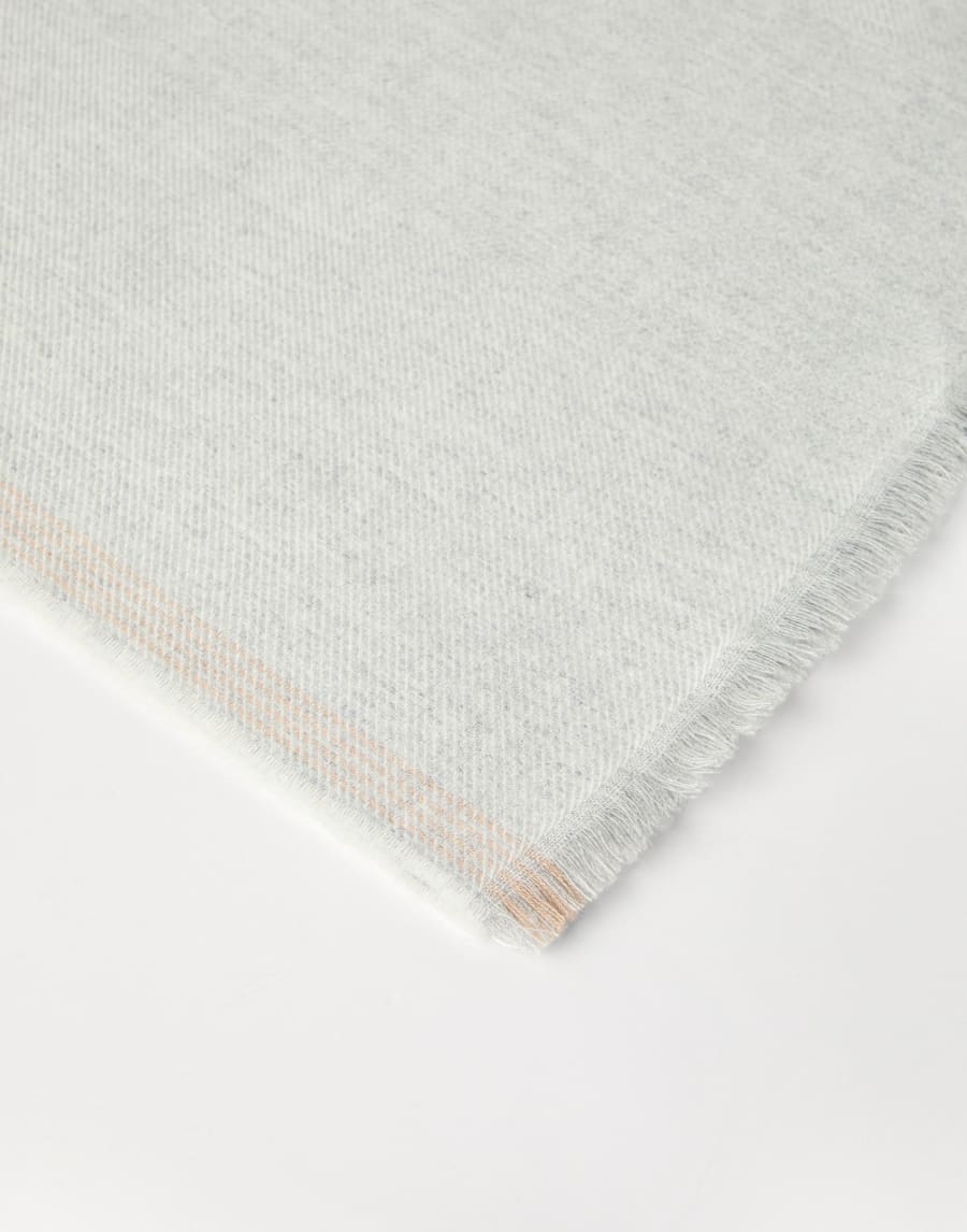 Cashmere scarf Pearl Grey Man - Brunello Cucinelli