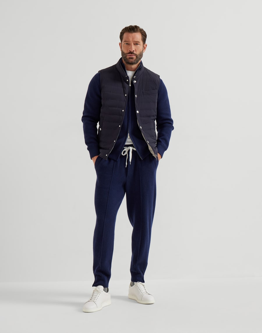 Piumino leggero senza maniche Blu Navy Uomo - Brunello Cucinelli