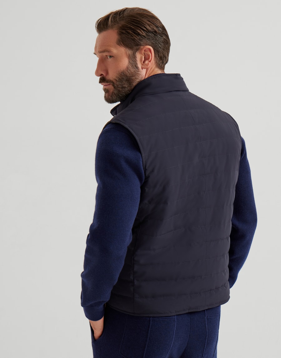 Leichte Daunenweste Navy-Blau Herren - Brunello Cucinelli