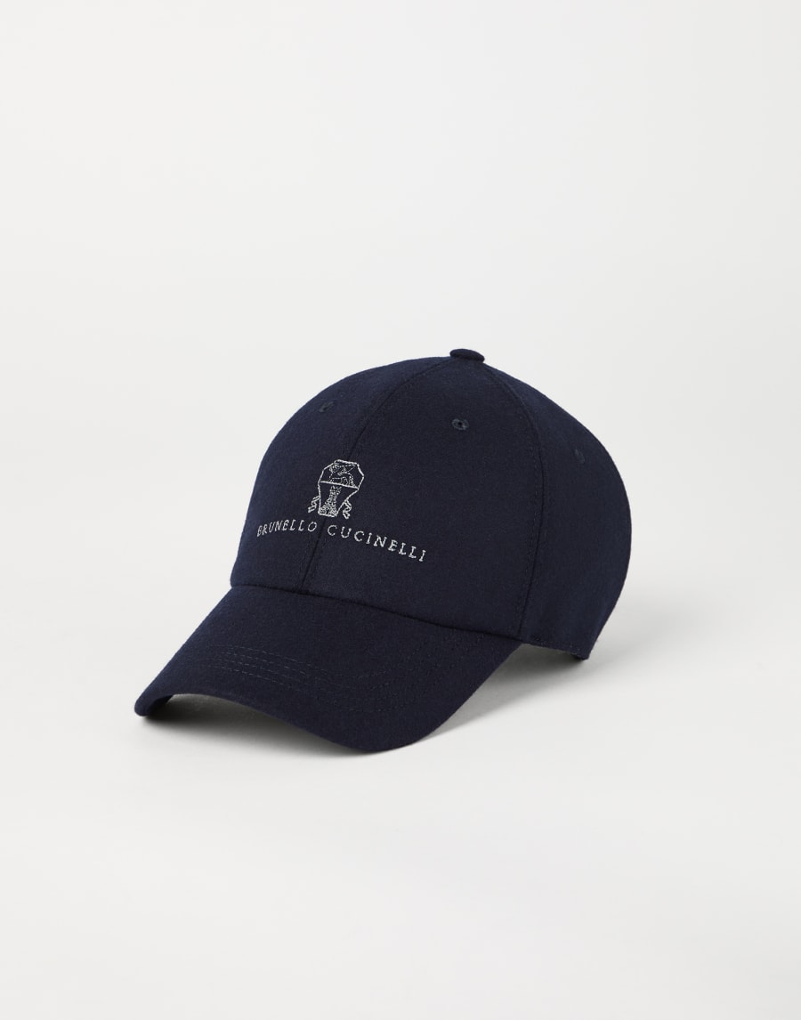 刺绣装饰篮球帽 海军蓝 男款 - Brunello Cucinelli