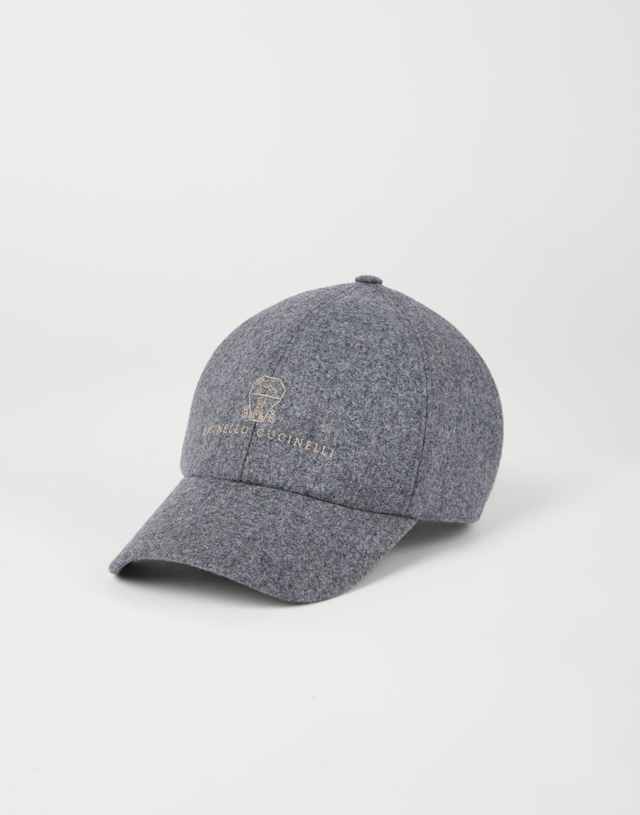 刺绣装饰篮球帽 中灰 男款 - Brunello Cucinelli