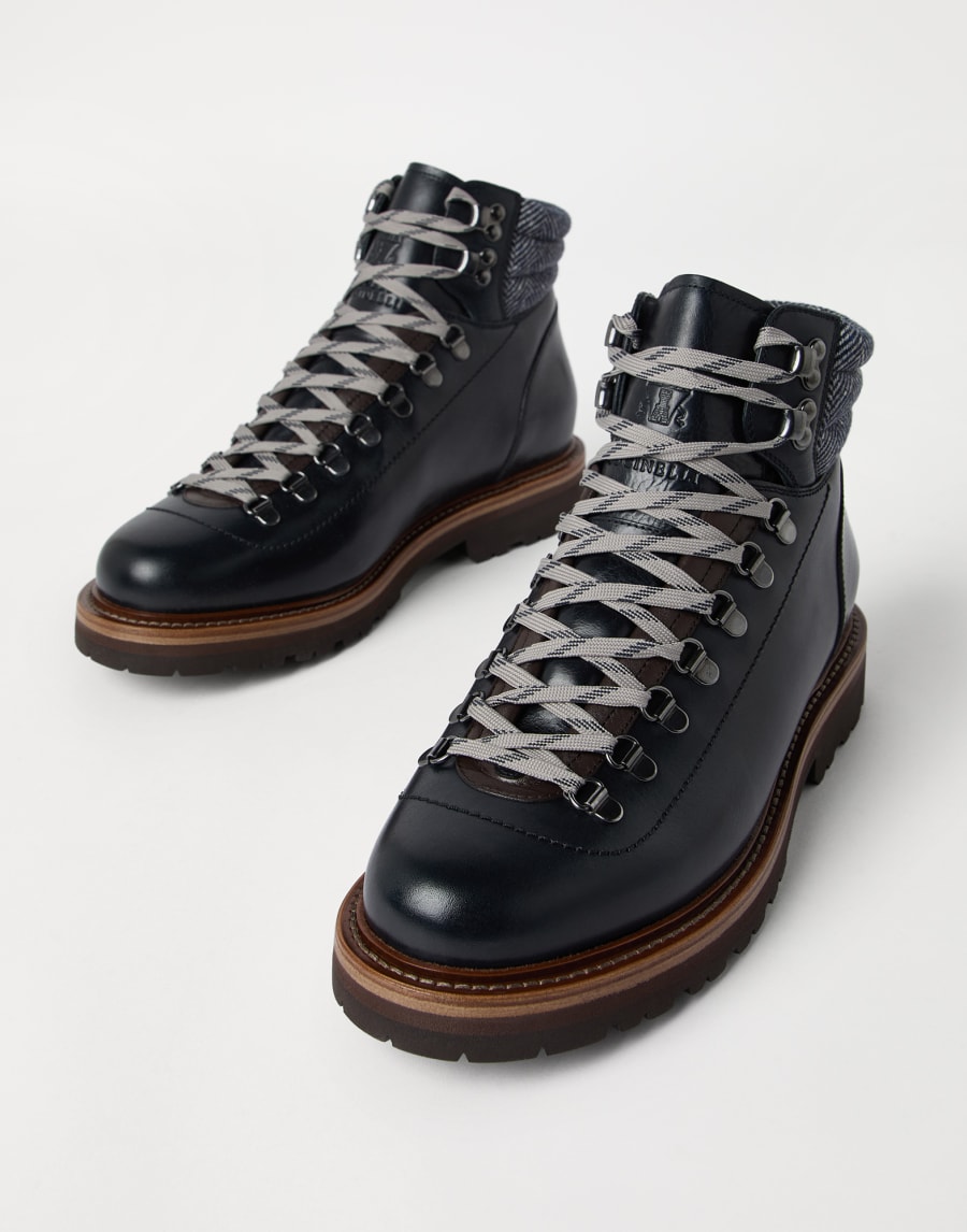 Stiefeletten aus Kalbsleder Navy-Blau Herren - Brunello Cucinelli