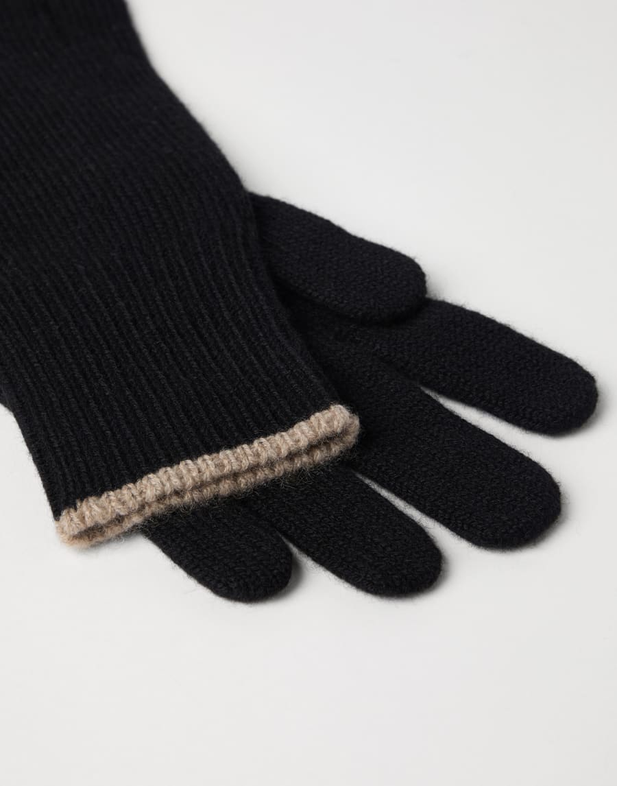 Gants en maille cachemire Noir Homme - Brunello Cucinelli