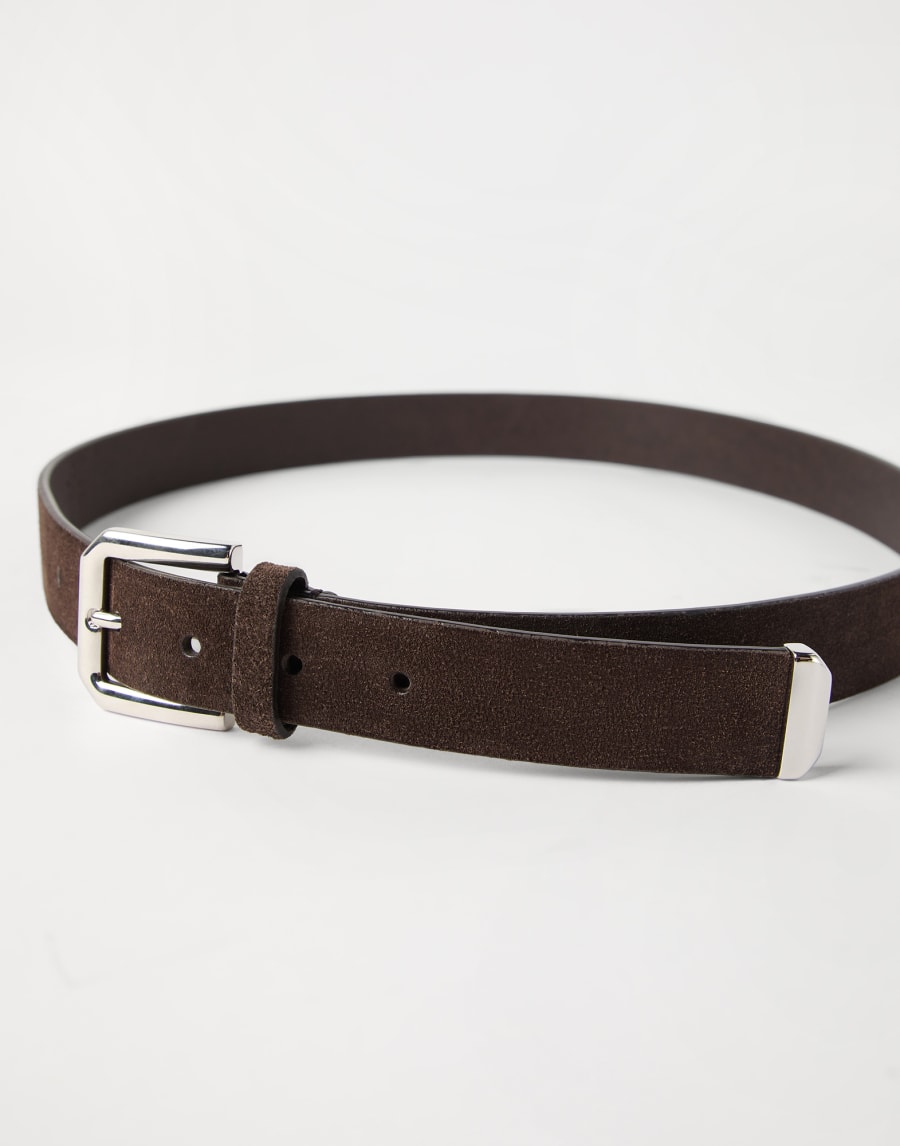 Ceinture en cuir Brun Foncé Homme - Brunello Cucinelli