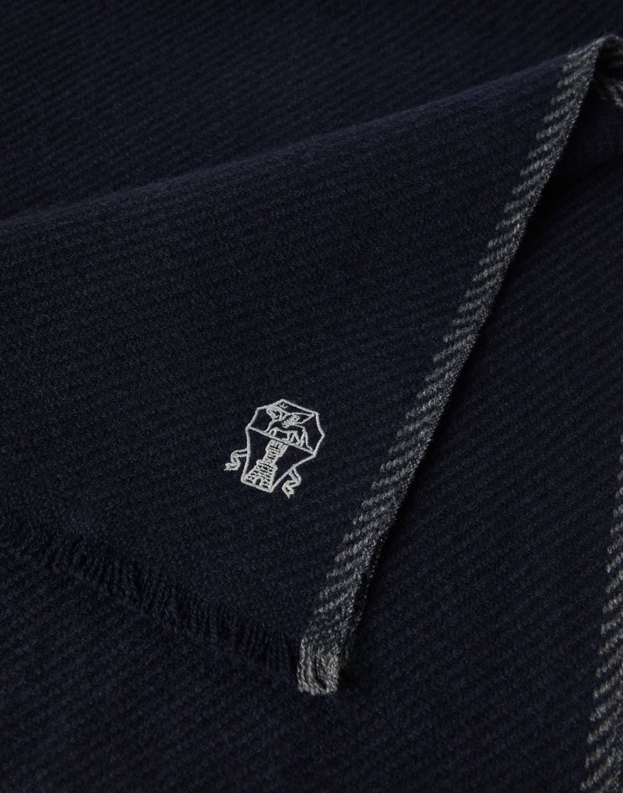 Echarpe en cachemire Bleu Marine Homme - Brunello Cucinelli