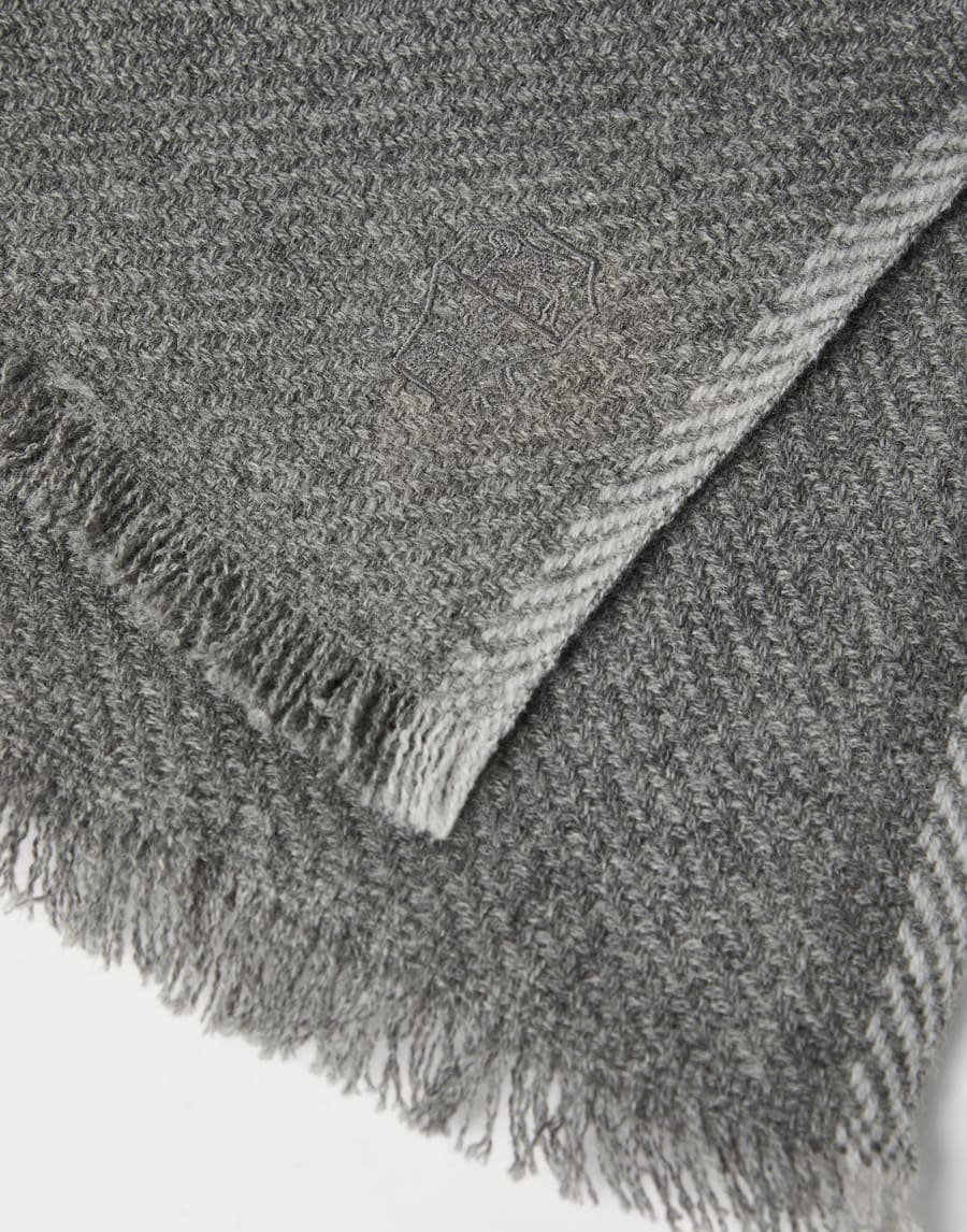 Cashmere scarf Medium Grey Man - Brunello Cucinelli
