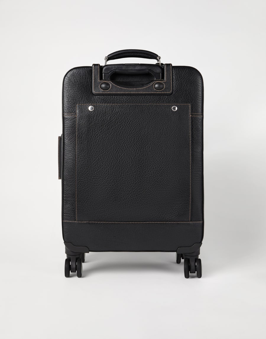 Grained calfskin trolley bag Black Man - Brunello Cucinelli