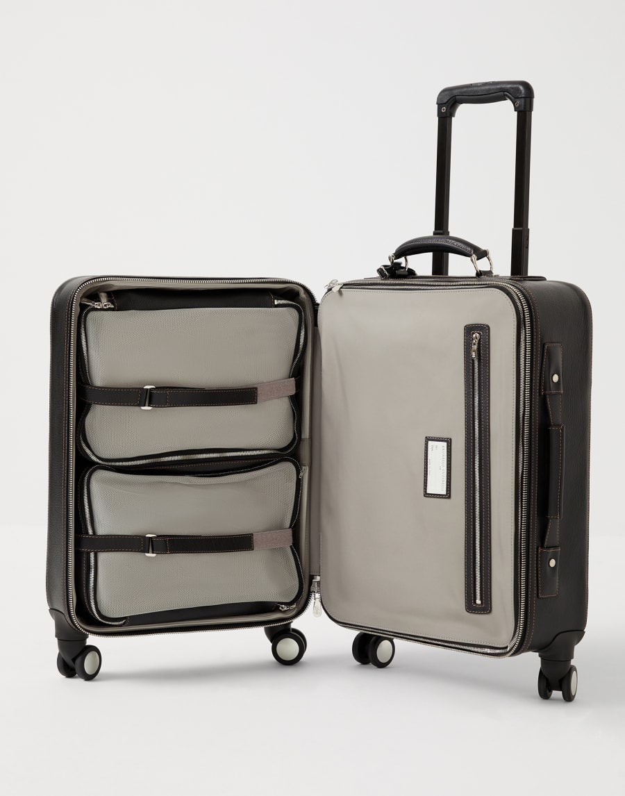 Grained calfskin trolley bag Black Man - Brunello Cucinelli