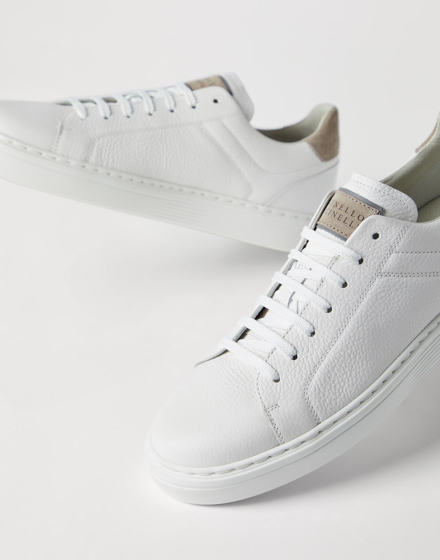 Calfskin sneakers White Man - Brunello Cucinelli