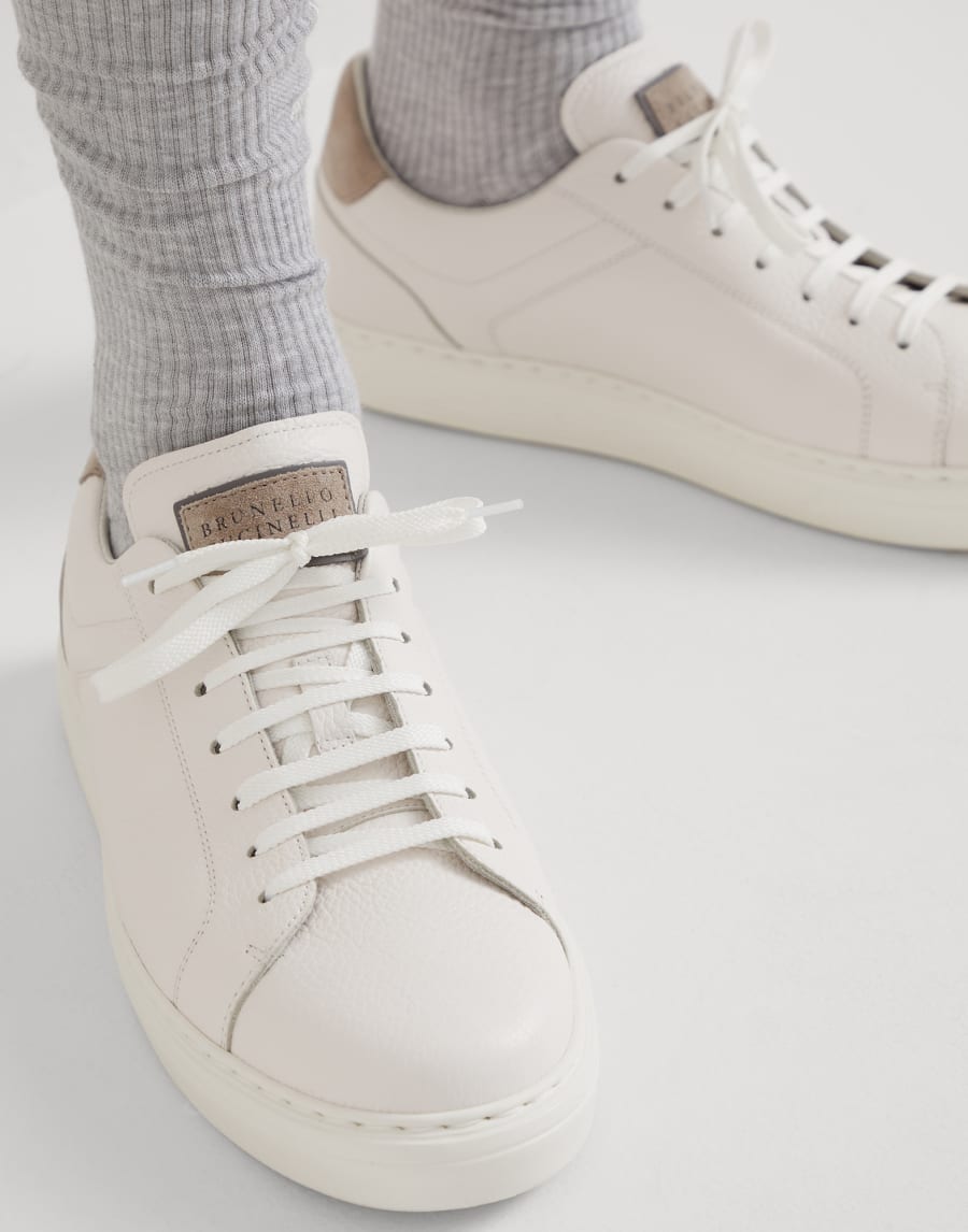 Sneakers in vitello Bianco Uomo - Brunello Cucinelli