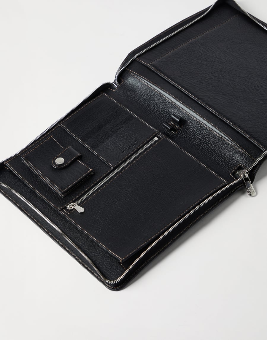 Calfskin portfolio Black Man - Brunello Cucinelli