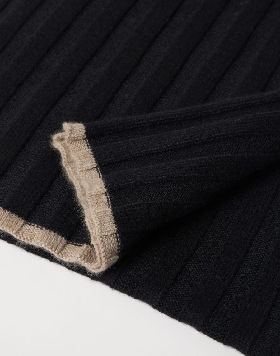 Cashmere knit scarf Black Man - Brunello Cucinelli