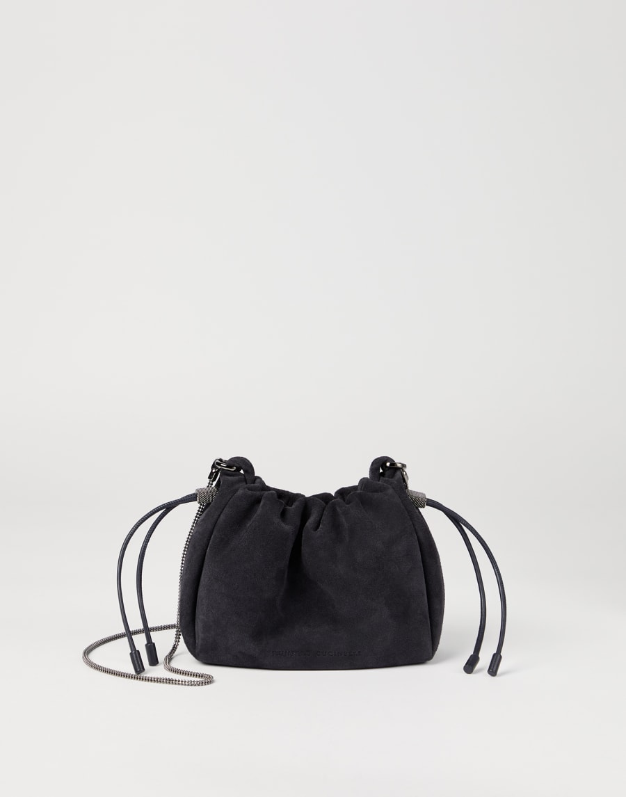 Suede mini Mellow Bucket bag Night Woman - Brunello Cucinelli