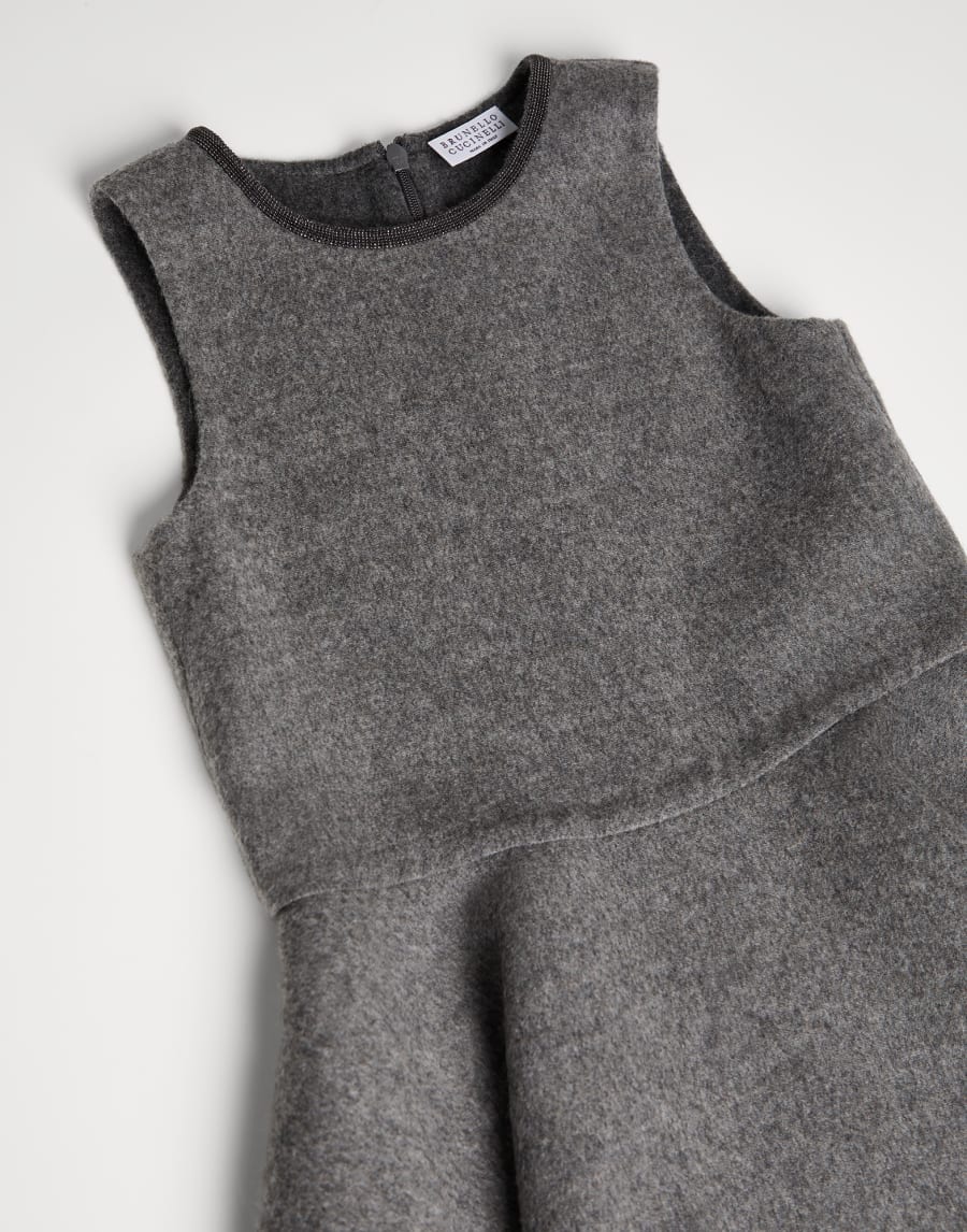 Hand-crafted skater dress Medium Grey Girls - Brunello Cucinelli