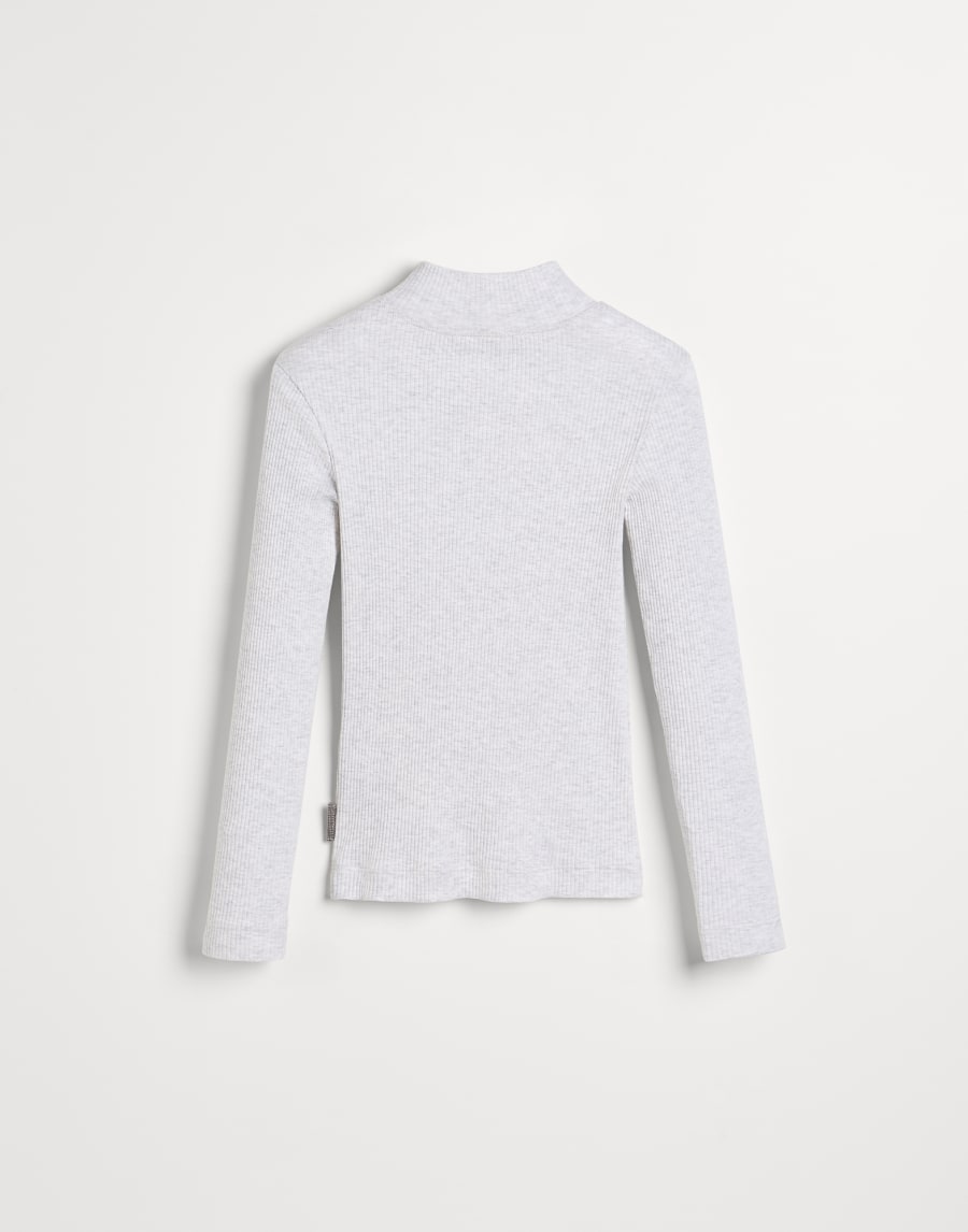 Ribbed jersey top Light Grey Girls - Brunello Cucinelli