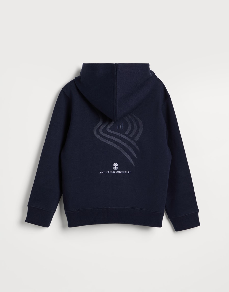 Double cloth sweatshirt Blue Boys - Brunello Cucinelli