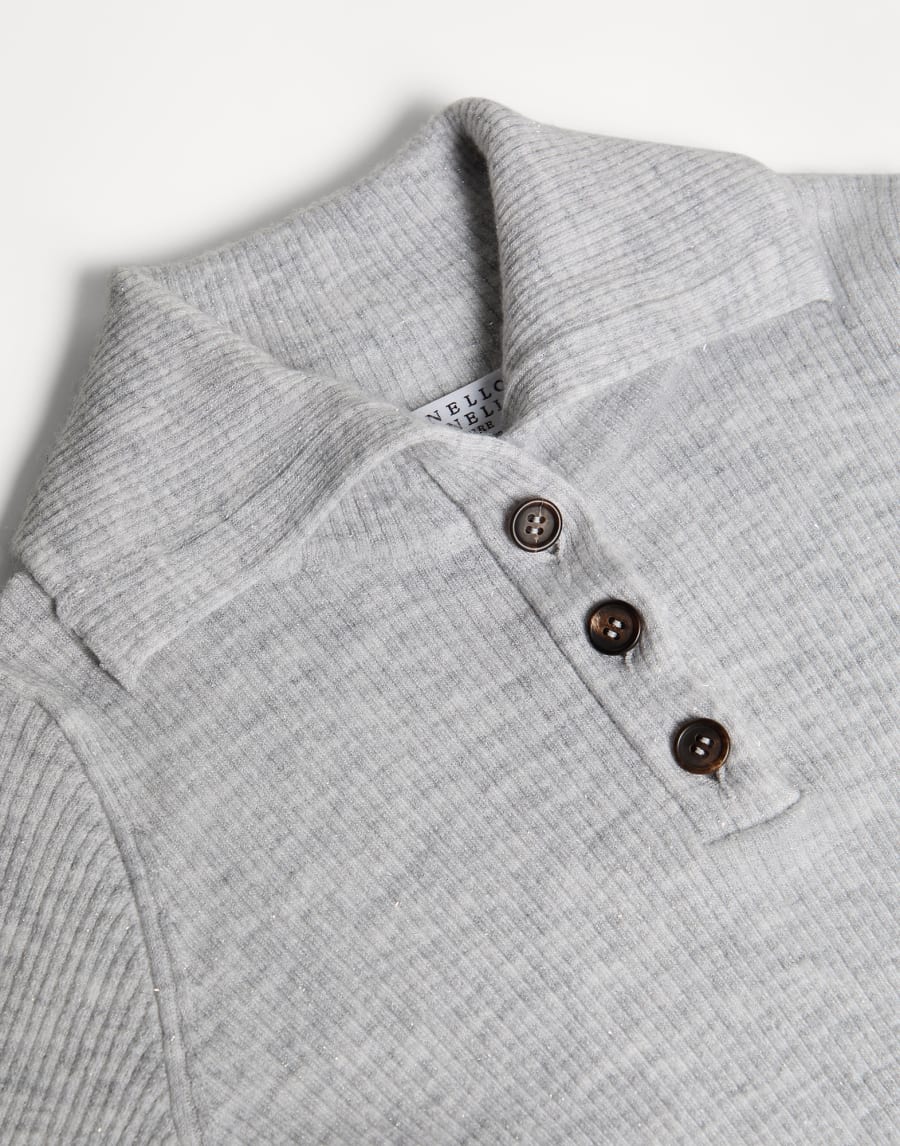 Lightweight knit Polo Grey Girls - Brunello Cucinelli