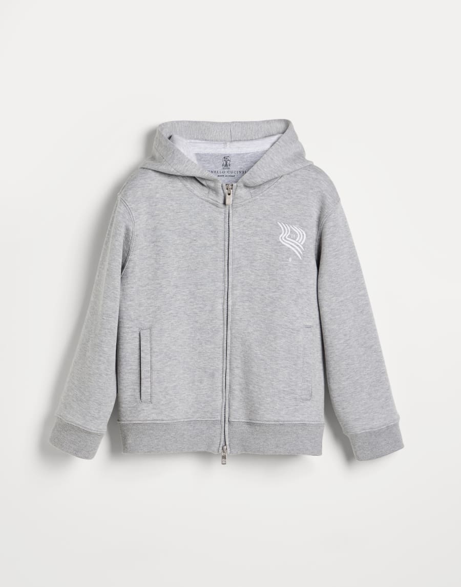 Double cloth sweatshirt Grey Boys - Brunello Cucinelli