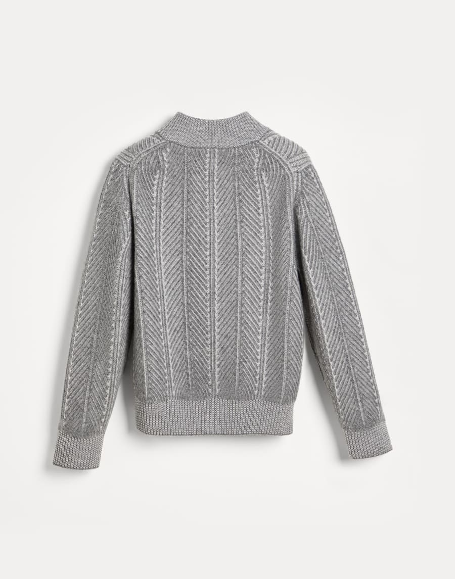 Vanisé cardigan with zipper Grey Boys - Brunello Cucinelli