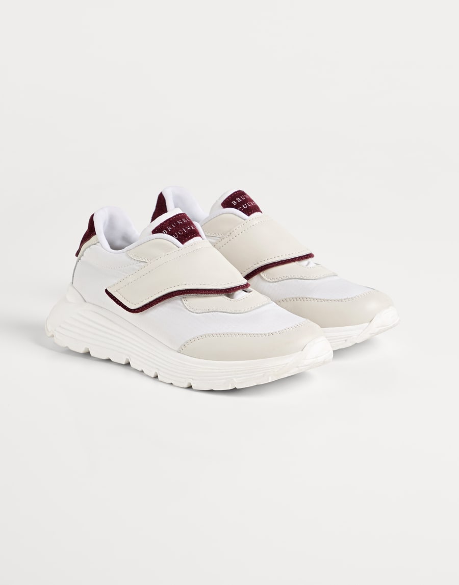 Zapatillas con tira Blanco Niño - Brunello Cucinelli