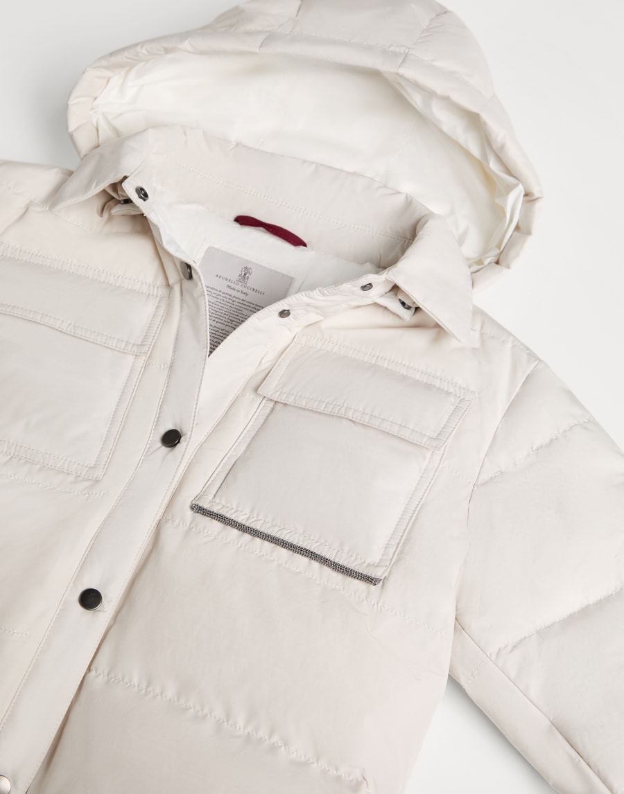 Daunenjacke aus Taft Panama Mädchen - Brunello Cucinelli