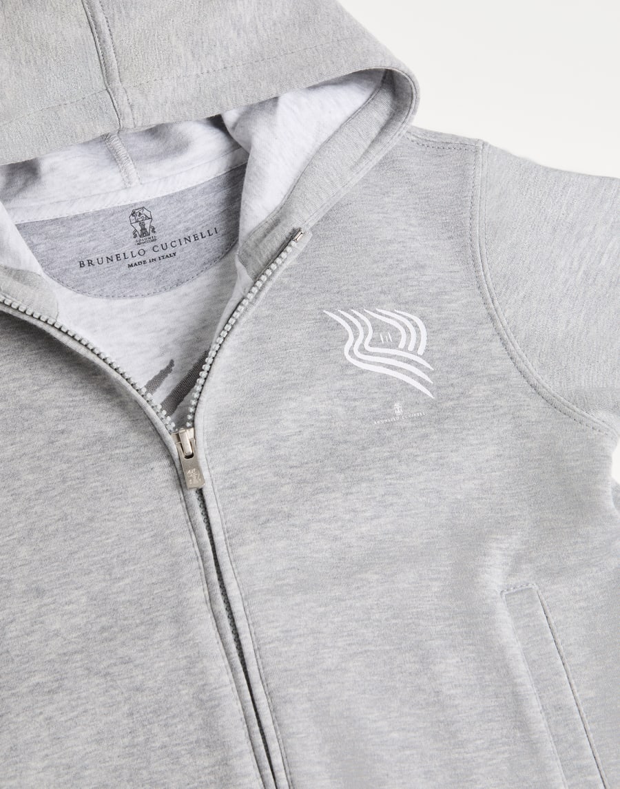 Double cloth sweatshirt Grey Boys - Brunello Cucinelli