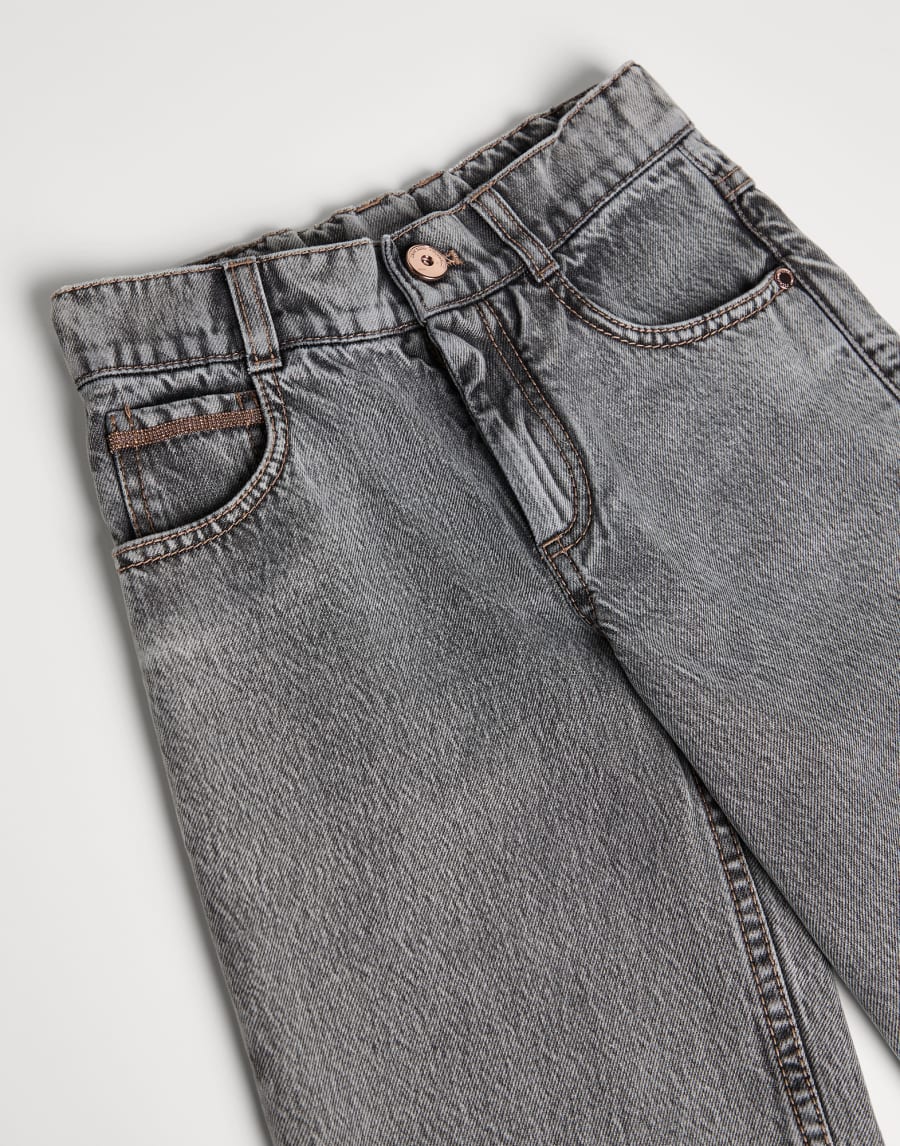 Straight trousers Grey Denim Girls - Brunello Cucinelli