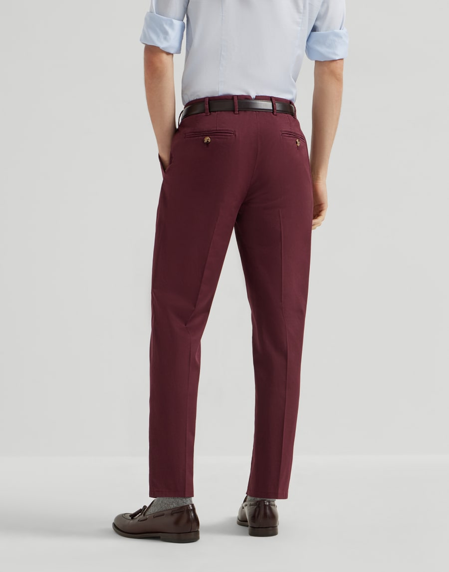 ガーメントダイ ギャバジン トラウザーズ アマランス メンズ - Brunello Cucinelli