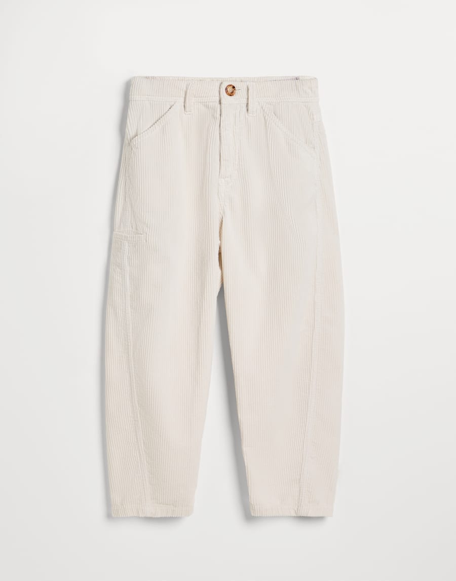 Pantalón Ergonomic de terciopelo acanalado Panamá Niño - Brunello Cucinelli