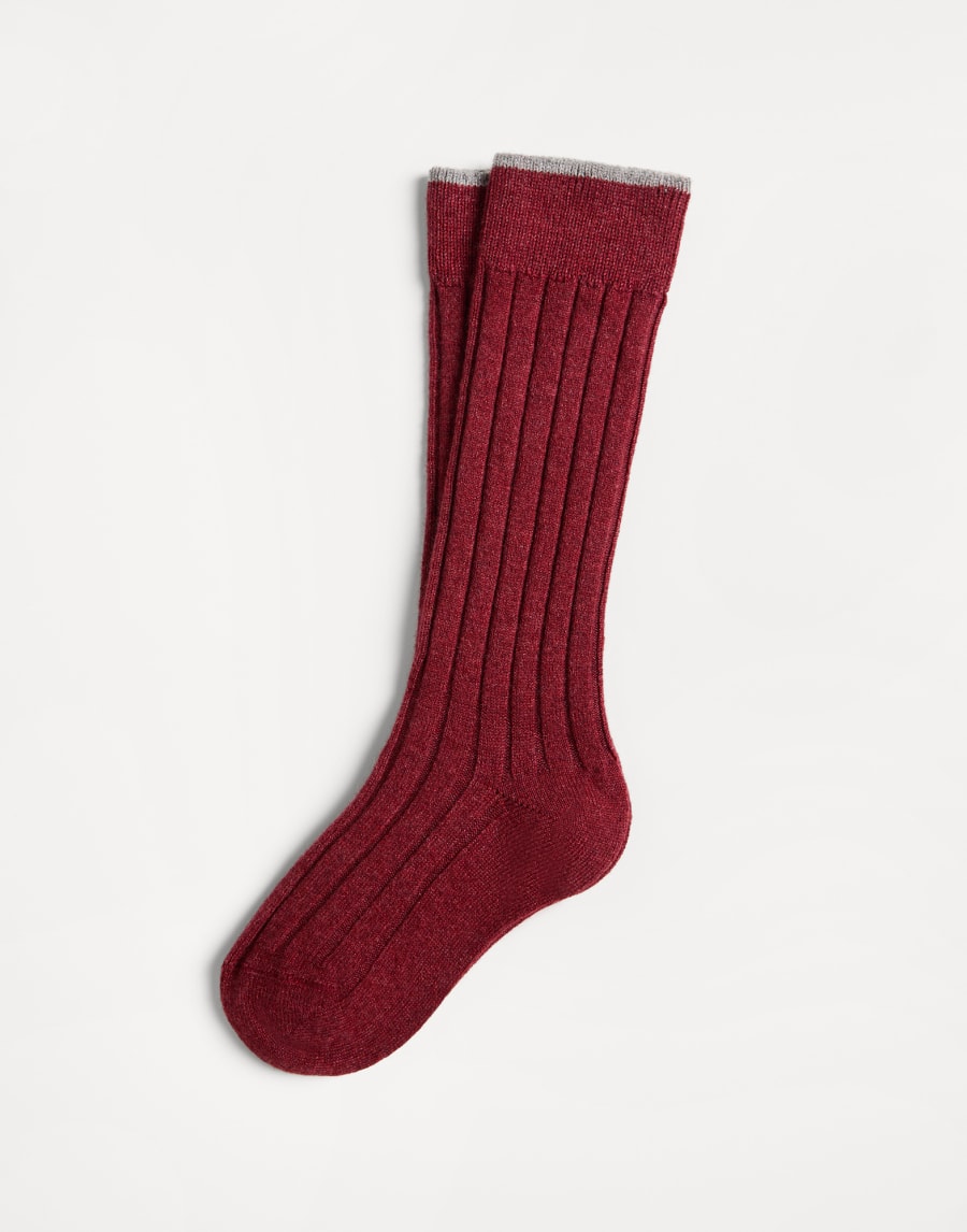 Calzini in maglia Rosso Bambino - Brunello Cucinelli