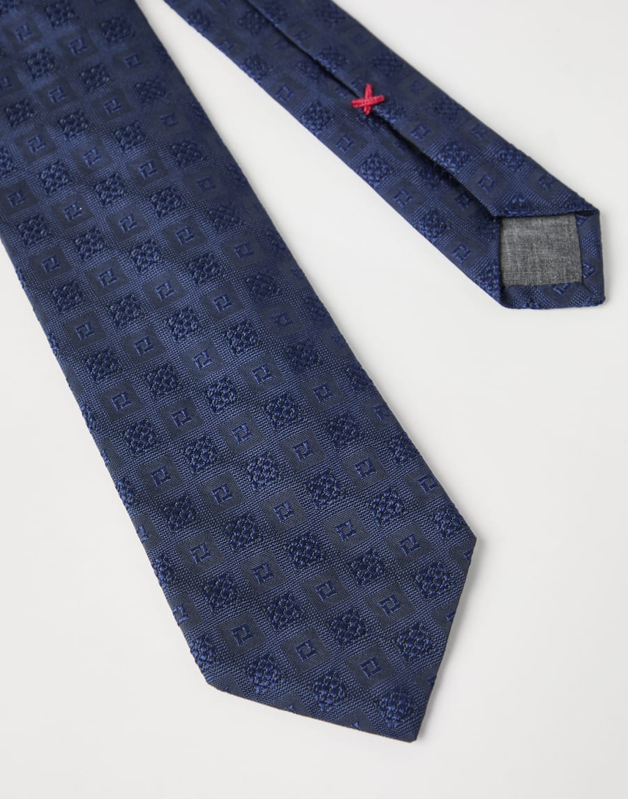 Necktie with pattern Blue Man - Brunello Cucinelli