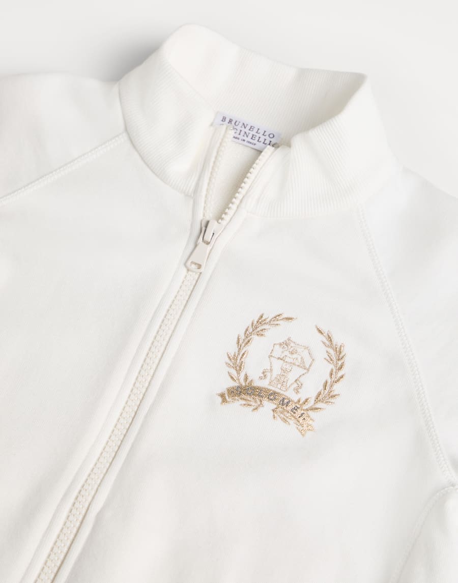 Smooth cotton French terry sweatshirt White Girls - Brunello Cucinelli