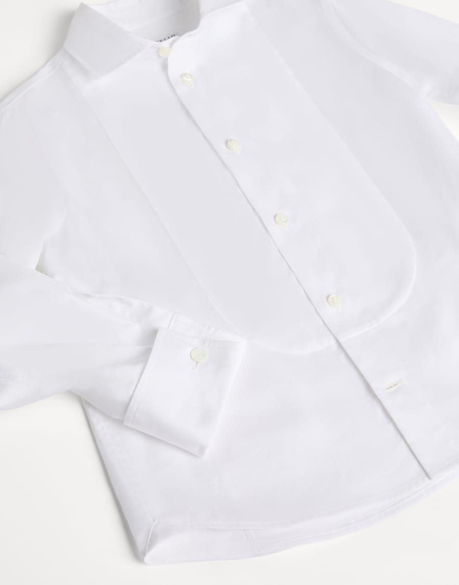 Рубашка из твила Белый Мальчики - Brunello Cucinelli